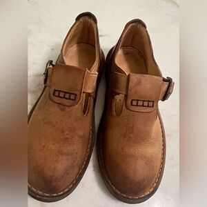Vintage 90’s Tan Leather Dr. Martens Made On England Mary Janes Women’s Size 5